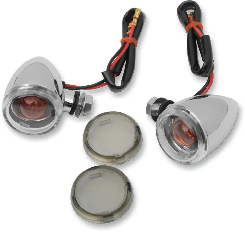 DRAG SPECIALTIES KLEIN DEUCE MARKER LIGHTS LIGHT MINI-DEUCE CLR/SMK