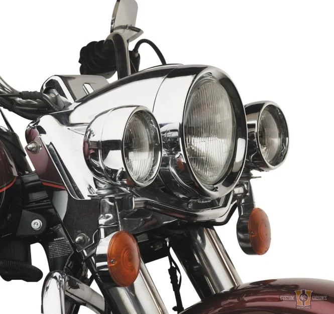 Frenched Headlight Trim Ring Chroom Harley-Davidson