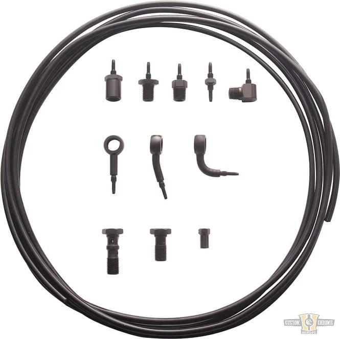 Econoline Brake Line Kit Stainless Steel Glashelder Coated Harley-Davidson