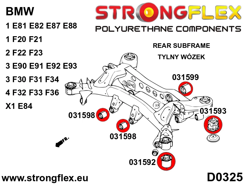 Full suspension bush kit SPORT - BMW > Serie 1 > II F20 / F21 > F20 F21 XDRIVE|BMW > Serie 2 > I F22 / F23 / F87 > F22 F23...
