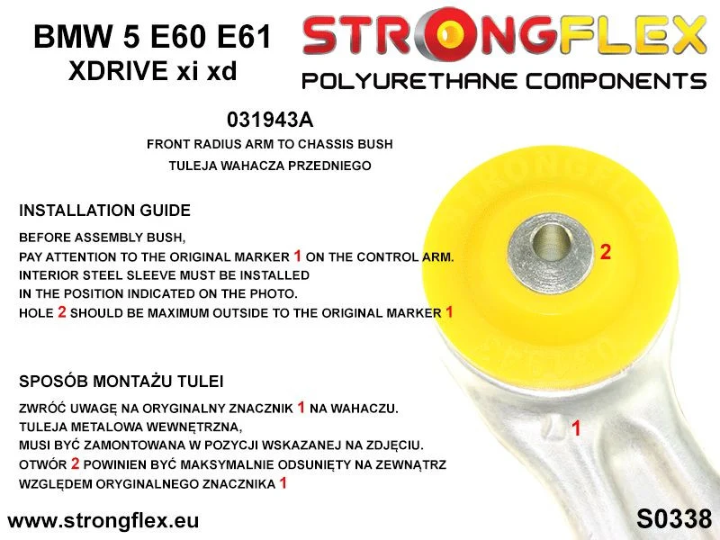 Full suspension polyurethane bush kit - BMW > Serie 5 > V E60 / E61 > E60 Sedan > Sedan xi / xd|BMW > Serie 5 > V E60 / E6...