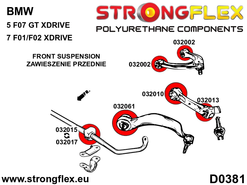 Full suspension polyurethane bush kit SPORT - BMW > Serie 7 > V F01 / F02 > V F01 / F02 xDrive