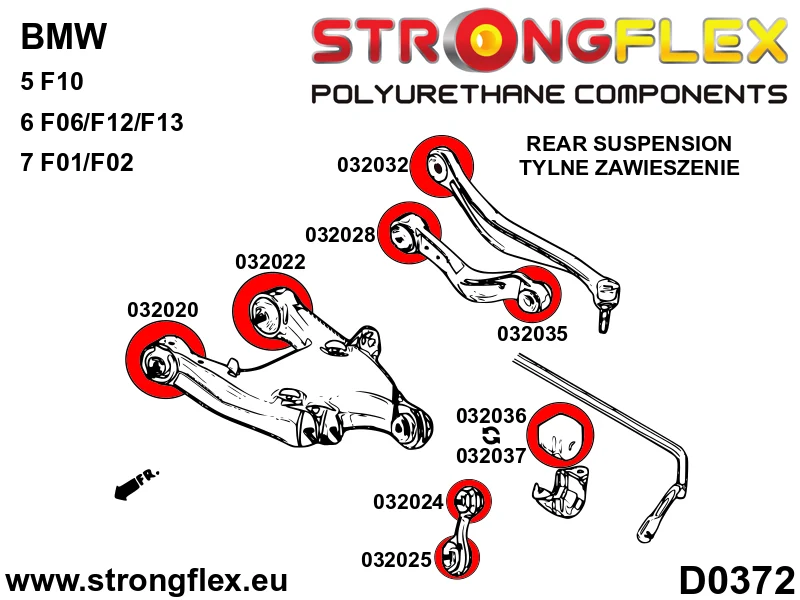 Full suspension polyurethane bush kit SPORT - BMW > Serie 7 > V F01 / F02 > V F01 / F02 xDrive