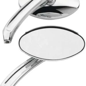 Oval Billet Mirror Metaalglans Harley-Davidson