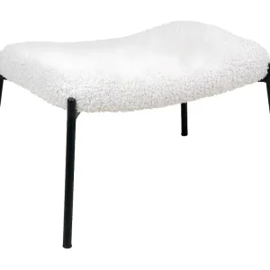 Tabouret Glasgow, Blanc, 41x61x36 cm, EPIKASA