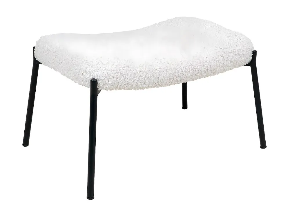 Tabouret Glasgow, Blanc, 41x61x36 cm, EPIKASA