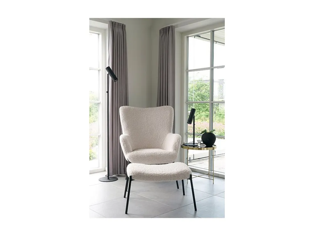 Tabouret Glasgow, Blanc, 41x61x36 cm, EPIKASA