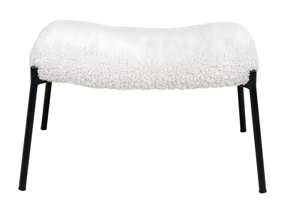 Tabouret Glasgow, Blanc, 41x61x36 cm, EPIKASA