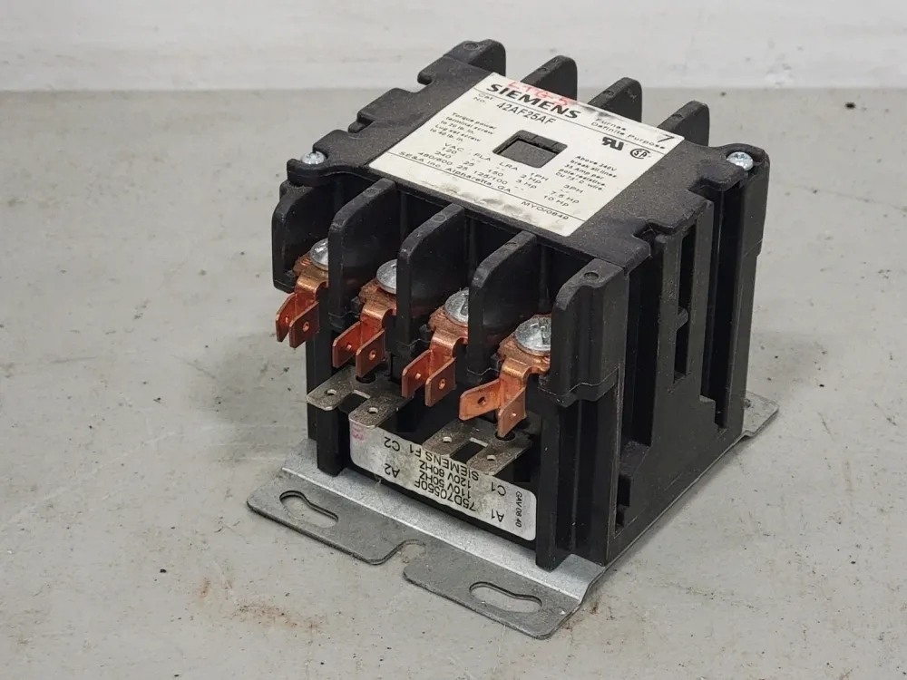 25 Amp, 4 Pole, 110/120 VAC Coil Contactor 42AF25AF