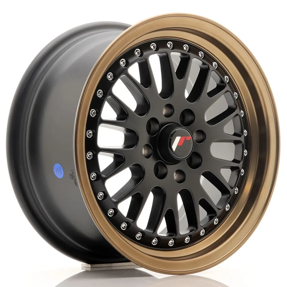 Japan Racing JR-10 15x7" 4x100/108 ET30, Flat Ebbenhout, Bronze Lip