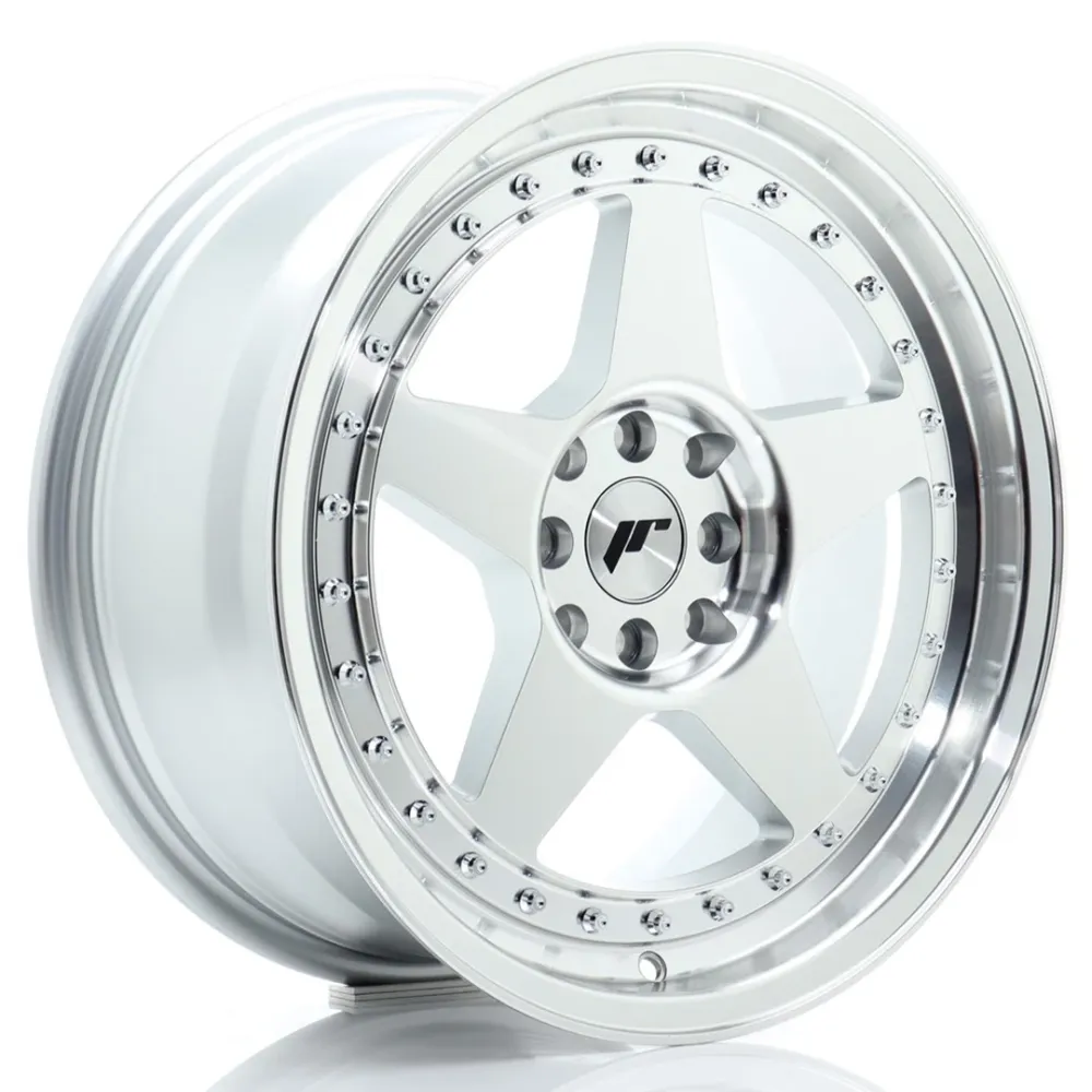 Japan Racing JR-6 17x8" 4x100/114.3 ET35, Machined Staalgrijs
