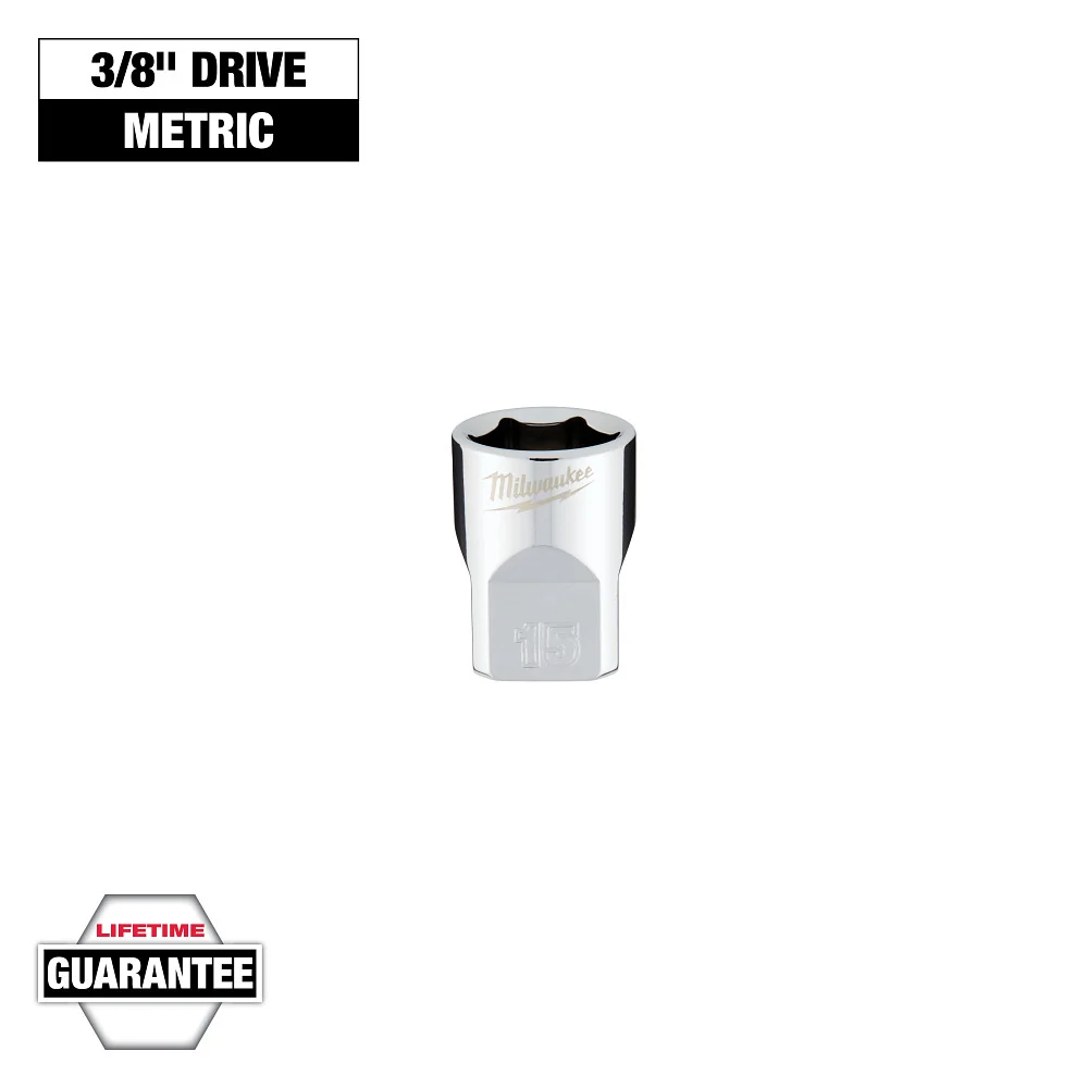 3/8" Drive 15mm Metric 6-Point Socket
