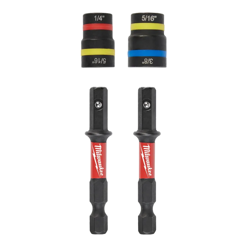 MILWAUKEE 2 PC. SHOCKWAVE IMPACT DUTY™ QUIK-CLEAR™ 2--1 Magnetic Nut Driver Set Q4