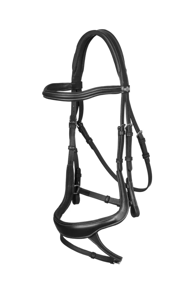 Arika Split Noseband Bridle Zwart C