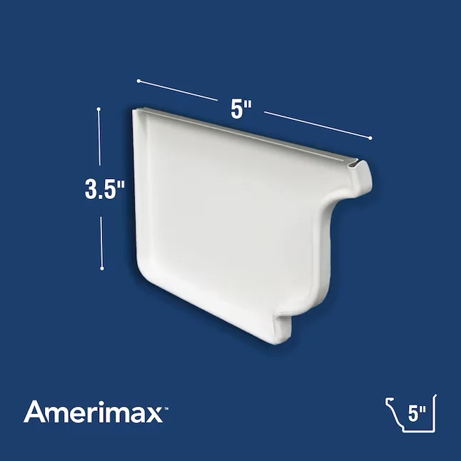 Amerimax Aluminium K Style (Left) (5- x 1-ft) End Cap