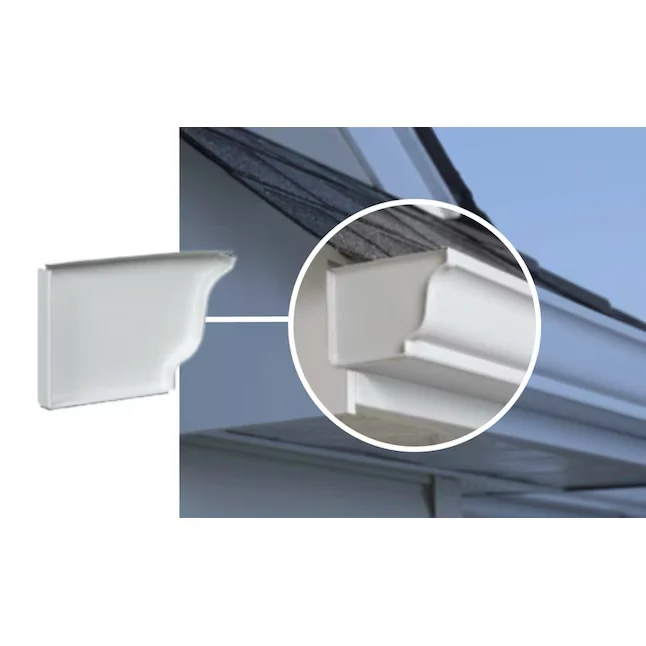 Amerimax Aluminium K Style (Left) (5- x 1-ft) End Cap