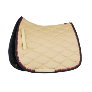Amory All Purpose Saddle Pad Monogram Embroidery Weathered Teak Ecru P