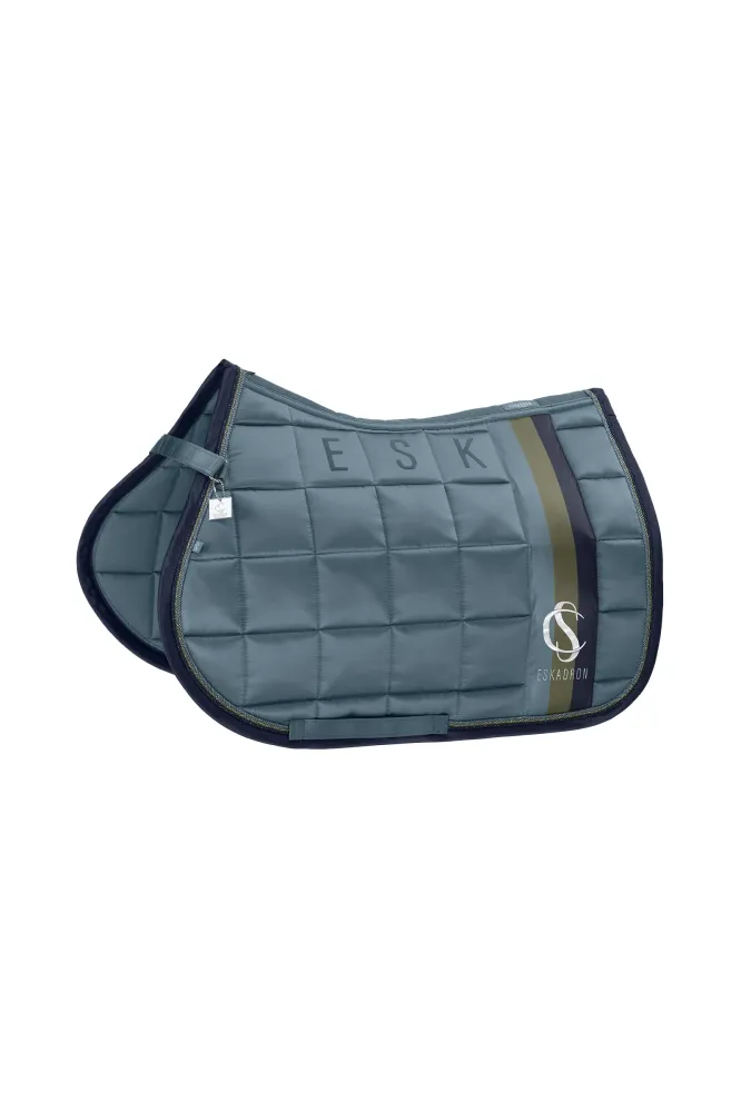 Classic Sports SS25 Big Square Mattgloss All Purpose Saddle Pad steel blauw F