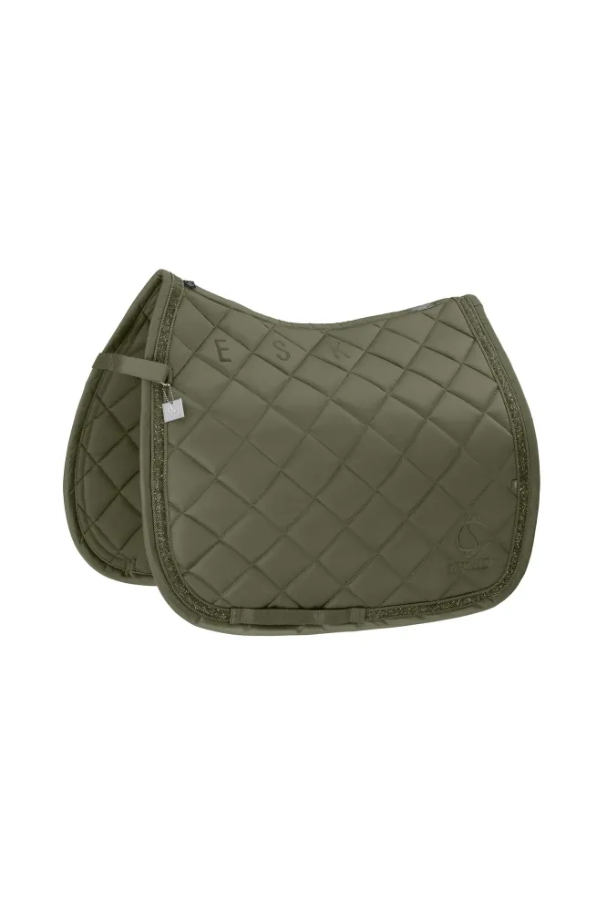 Classic Sports SS25 Glansrijk Jewel Dressage Saddle Pad dusty olive P