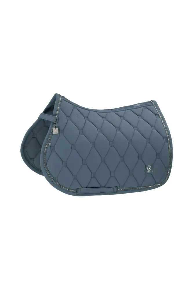 Classic Sports SS25 Softshell Crystal All Purpose Saddle Pad steel zeeblauw F