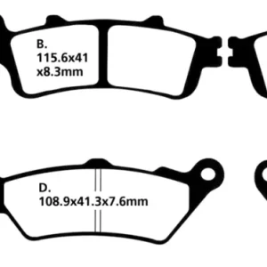 EBC Brake pads PM, Victory 98-07 Harley-Davidson