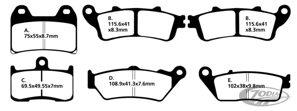 EBC Brake pads PM, Victory 98-07 Harley-Davidson