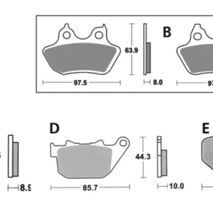 Matrix Brake Pads VRSC06-17 FLH/T08-18 Harley-Davidson