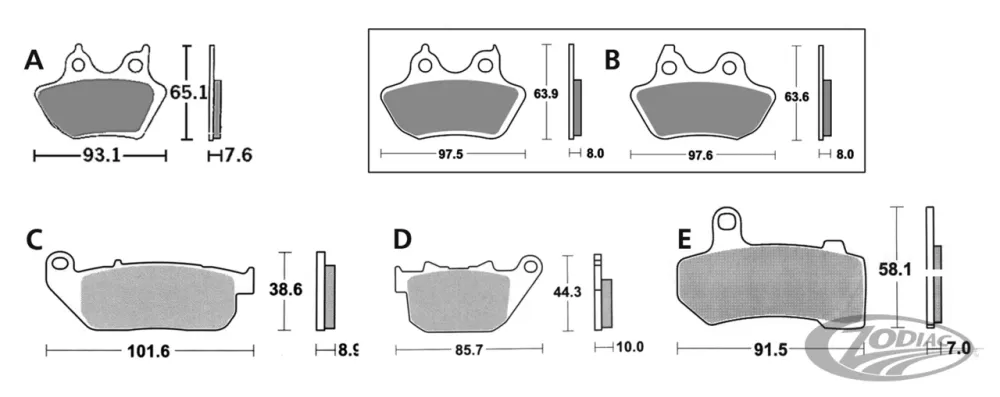 Matrix Brake Pads VRSC06-17 FLH/T08-18 Harley-Davidson