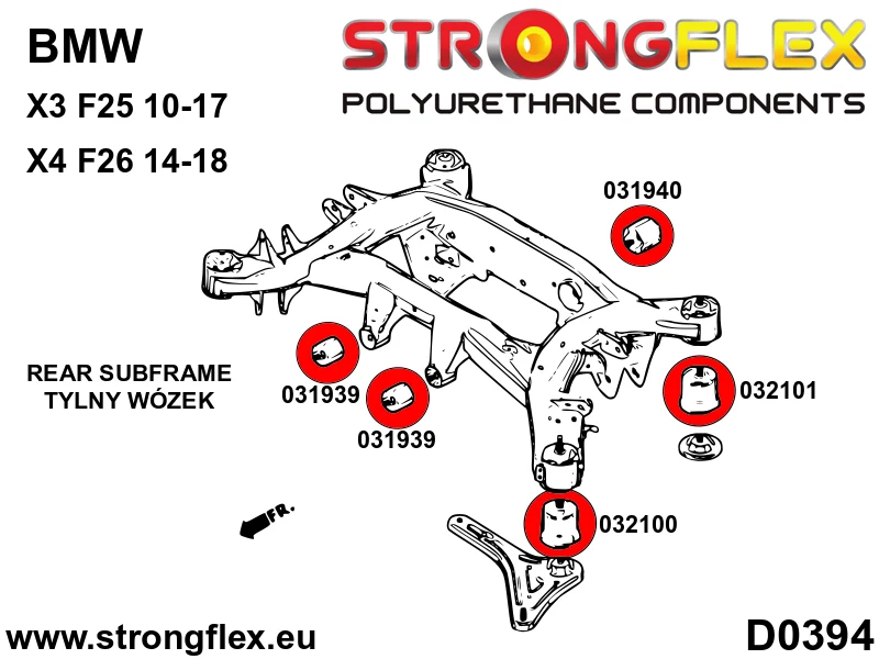 Rear diff mount - front bush - BMW > Serie 5 > V E60 / E61 > E60 Sedan > Sedan RWD|BMW > Serie 5 > V E60 / E61 > E60 Sedan...