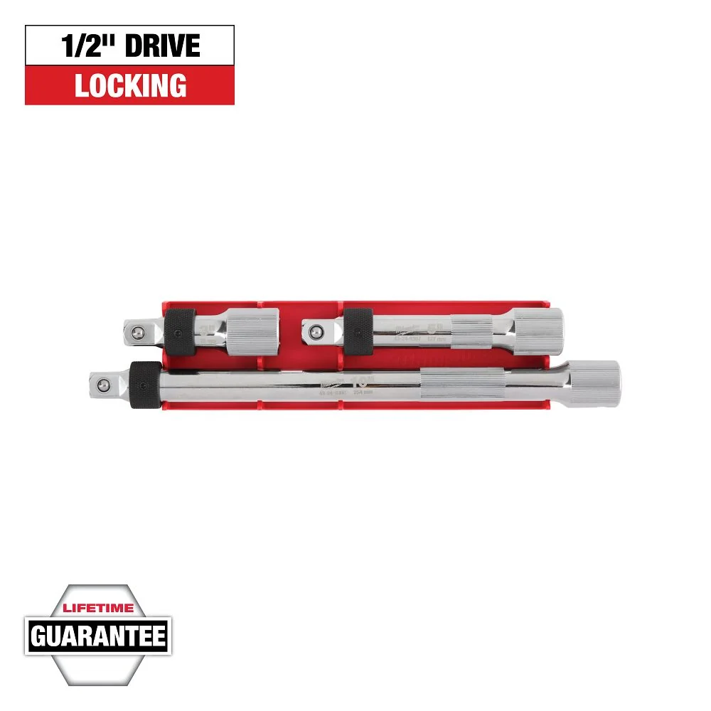 Milwaukee Tools 3pc 1/2in Dr Locking Extnsn Set 48-22-9362