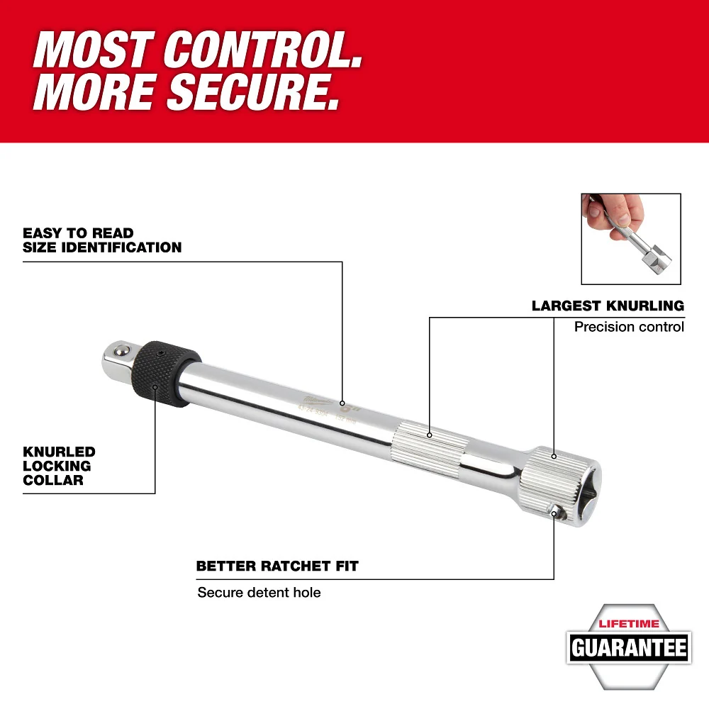 Milwaukee Tools 3pc 1/2in Dr Locking Extnsn Set 48-22-9362