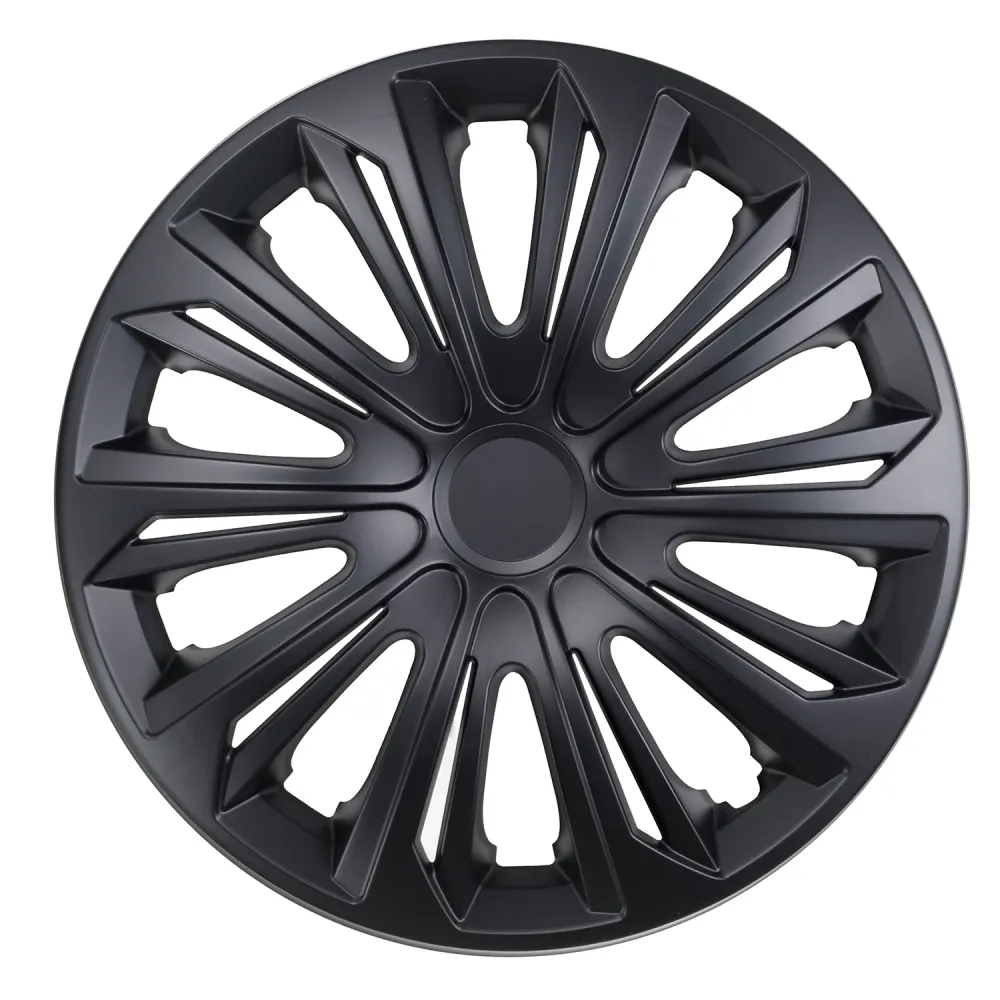 Zware Duty NRM Wheel Trims Covers Set 14'' Zwart Matt voor Staal Trims Universeel Super Resistant