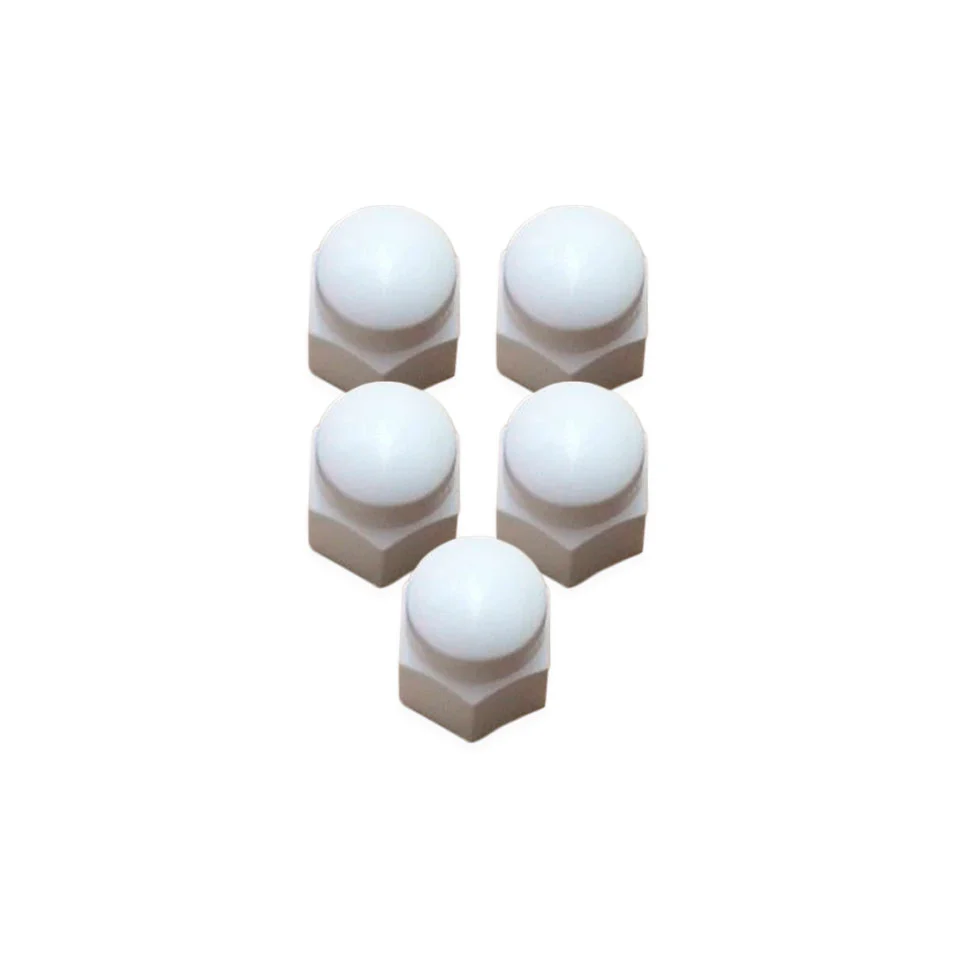 White Nylon Lug Nut Cover Cap 13/16" Trailer Camper Travel Truck