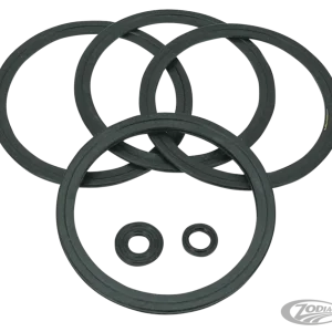 5pck Seal, Molded Natuurrubber Oil Filter Cap Harley-Davidson mat zwart