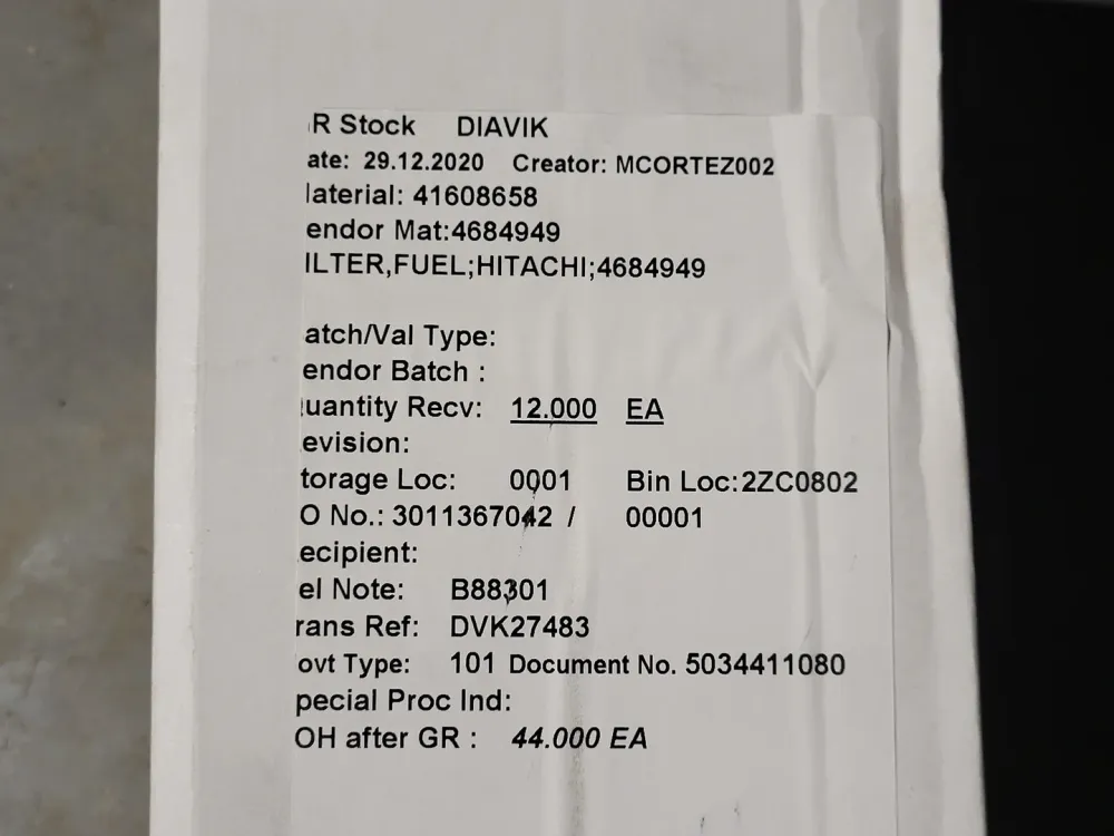 Fuel Filter YA00020075 Gemakkelijk te plaatsen