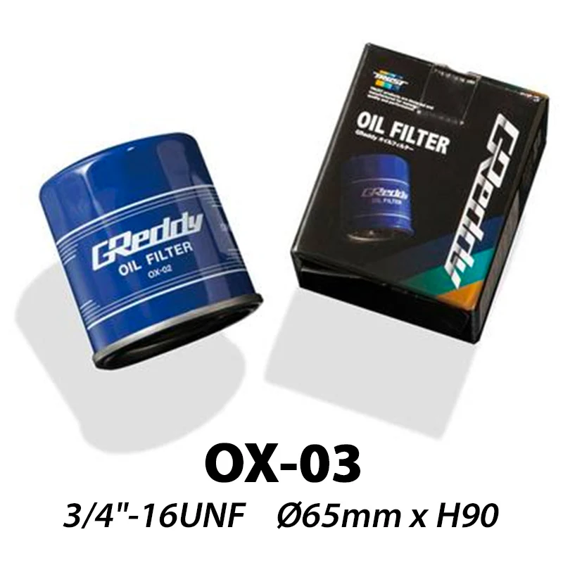 GReddy OX-03 "High Capacity" Oil Filter | 3/4"-16 UNF (Nissan CA18, RB...) voor bouten en moeren