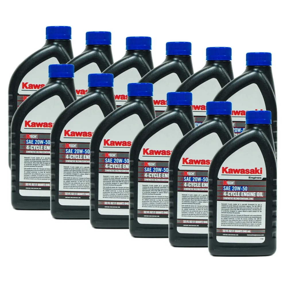 12PK Kawasaki 99969-6298 20W-50 Engine Oil 1 Qt. met API CK-4 Specificatie