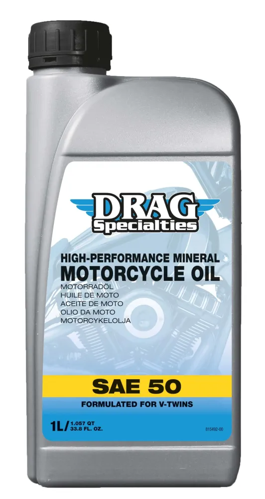 Smeer Aceite Motor Drag Specialties SAE 50 Alto Rendimiento Para Harley-Davidson 1L