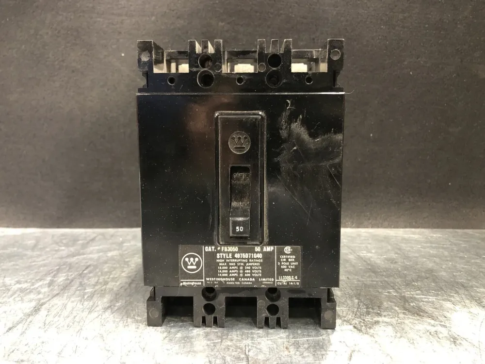 50 Amp, 3 Pole, 600 Volts Circuit Breaker FB3050