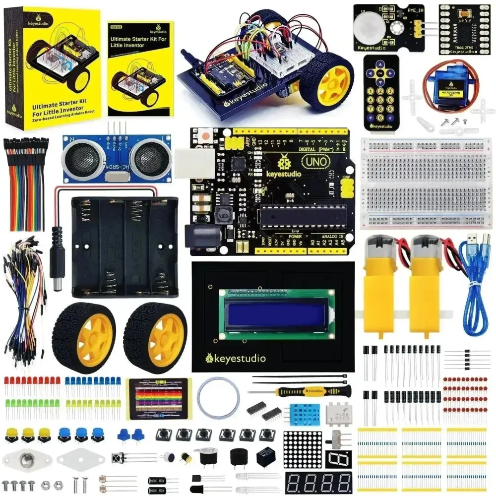 KeyeStudio Onverslaanbaar Robot Car Starter Kit Little Inventor Zero-based Learning Robot Opbergtas