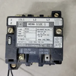 10 hp, NEMA Size 1, 110/120 VAC Coil Reversing Starter 8536SCO3V02S