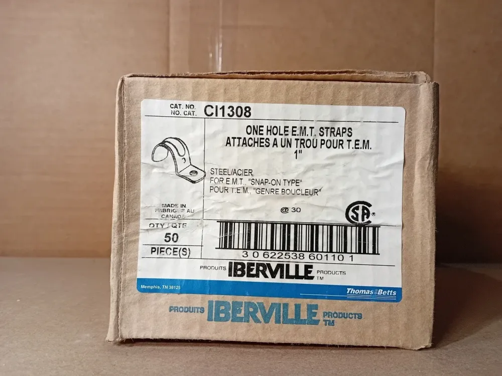 Zware Duty One Hole EMT Strap CI1308 (Box 50 pcs)