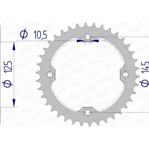 Corona AFAM aluminio 13407 - Paso 520
