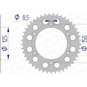 Corona AFAM aluminio 72304 - Paso 520