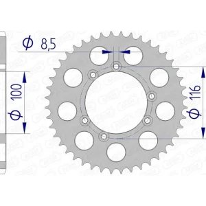 Corona AFAM aluminio 93303 - Paso 520