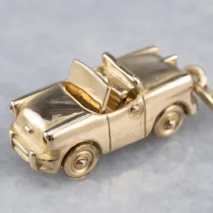 Gold Convertible Car Charm