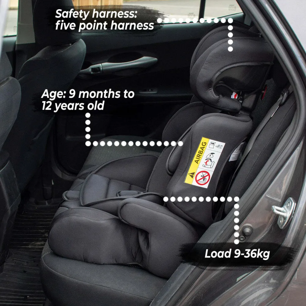 Kikid Car Seat Basic Blauw, 9-36 kg met Natuurlijke Geur