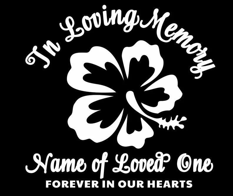 Klimaatbestendig Flower Loving Memory Car Decal