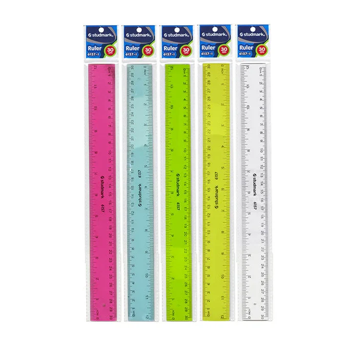 Studmark - Regla de Plastico - 30 cm met Langdurige Bescherming