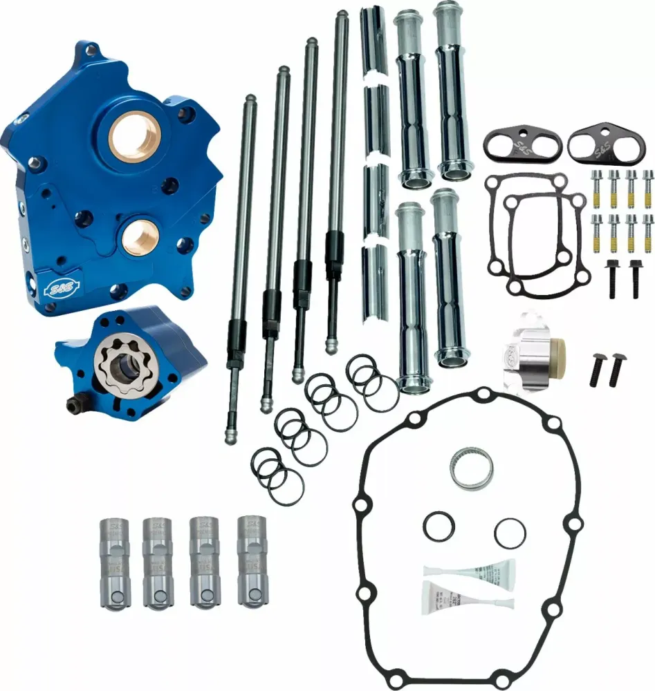 Kit De Transmisión Por Cadena Para M-Eight 17-23 Refrigerados Por Aceite Con Tubos De Varilla De Empuje Cromados